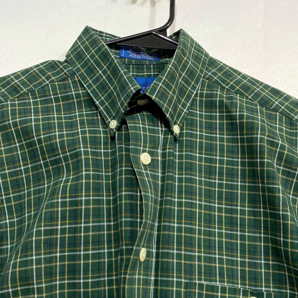 Vintage Town Craft Mens Green Plaid Wrinkle Free … - image 3