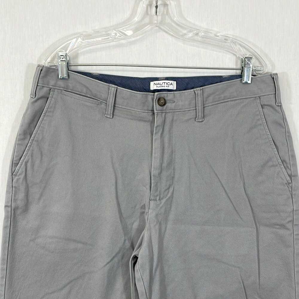 Nautica Nautica Mens Gray Classic Fit Slash Pocke… - image 3