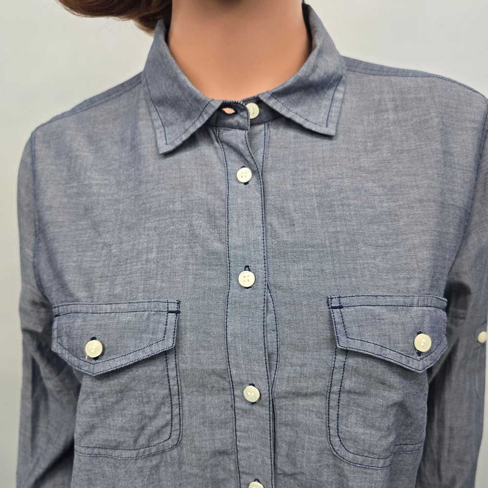 J.Crew J. Crew Chambray Popover Tunic Shirt M Lon… - image 3