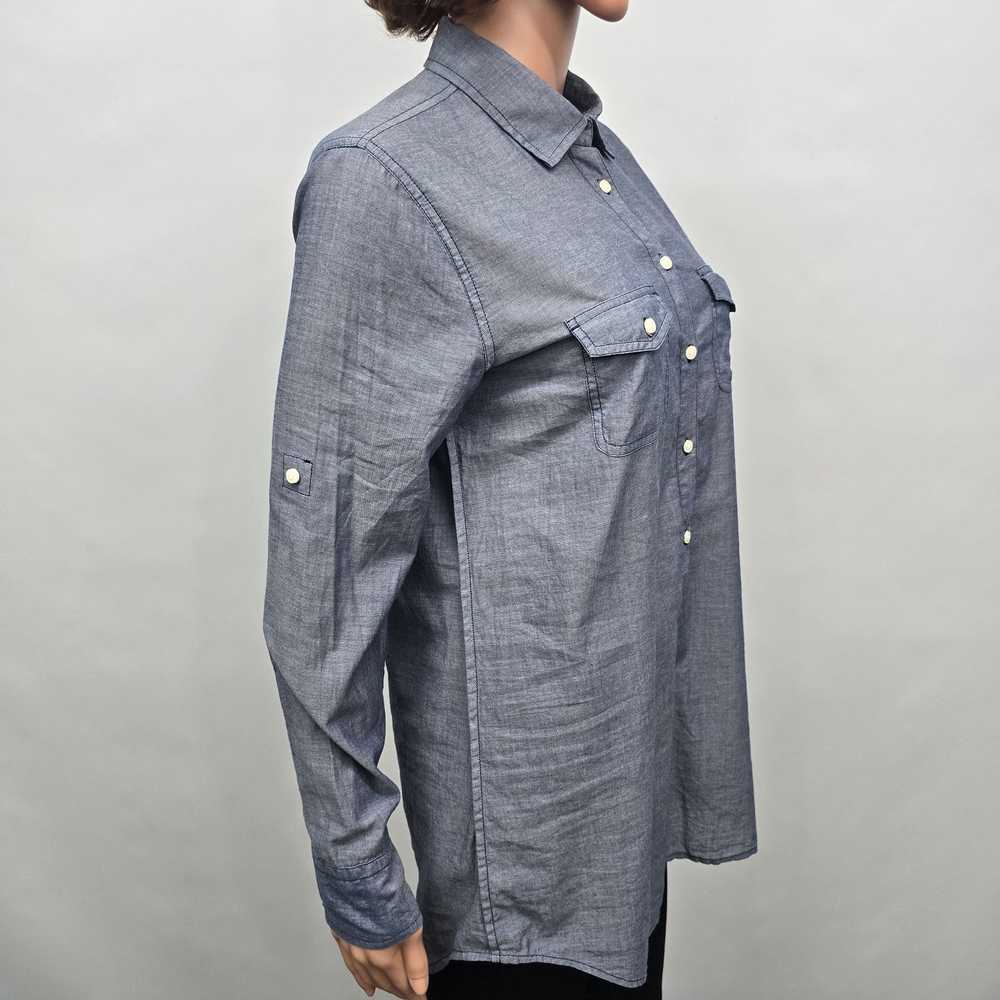 J.Crew J. Crew Chambray Popover Tunic Shirt M Lon… - image 4