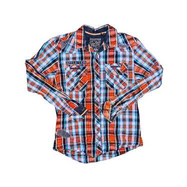 Affliction G1 Affliction Men's Plaid Long Sleeve … - image 1