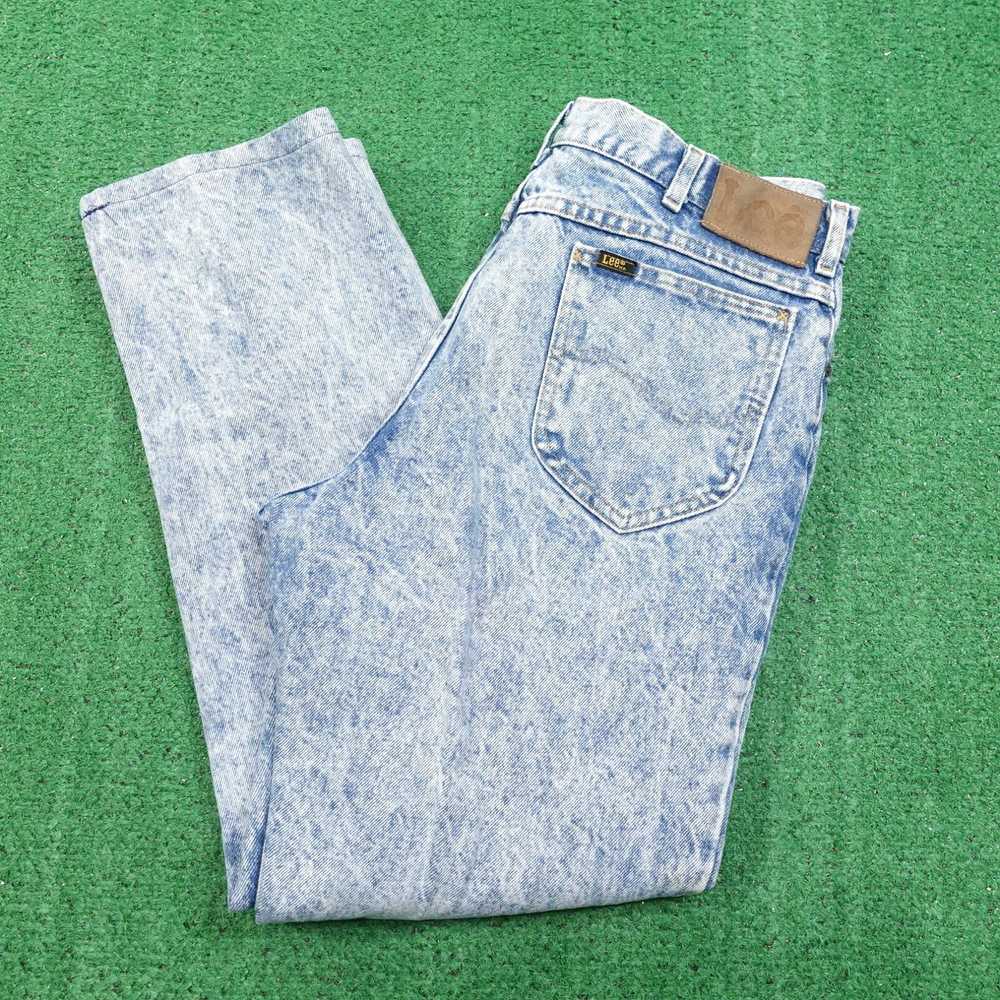 Lee VINTAGE LEE ACID WASH USA MADE DENIM BLUE JEA… - image 1