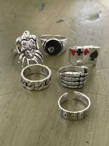 Custom × Jewelry × Vintage Ace Punk Ring Combo