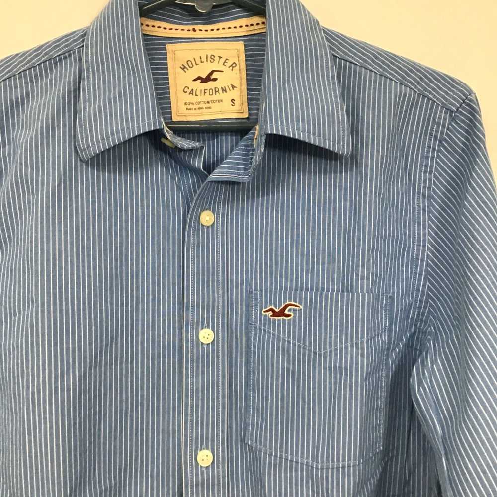 Vintage Hollister California Mens Blue Striped Lo… - image 3