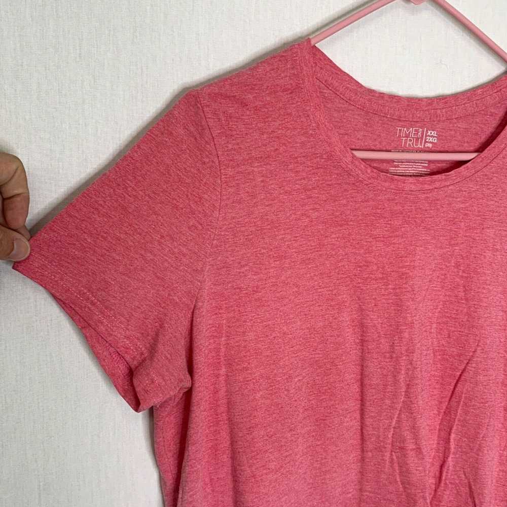 Vintage Time And Tru Womens Pink Short Sleeve Rou… - image 3