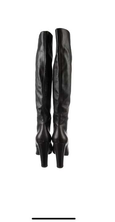 Salvatore Ferragamo Black leather knee high boots