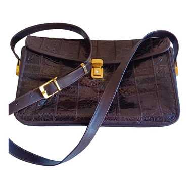 2024 vintage handbag, 80s bag, soft leather crocodile-style satchel - Zenith made in Canada