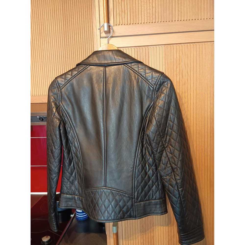 Massimo Dutti Leather biker jacket - image 3