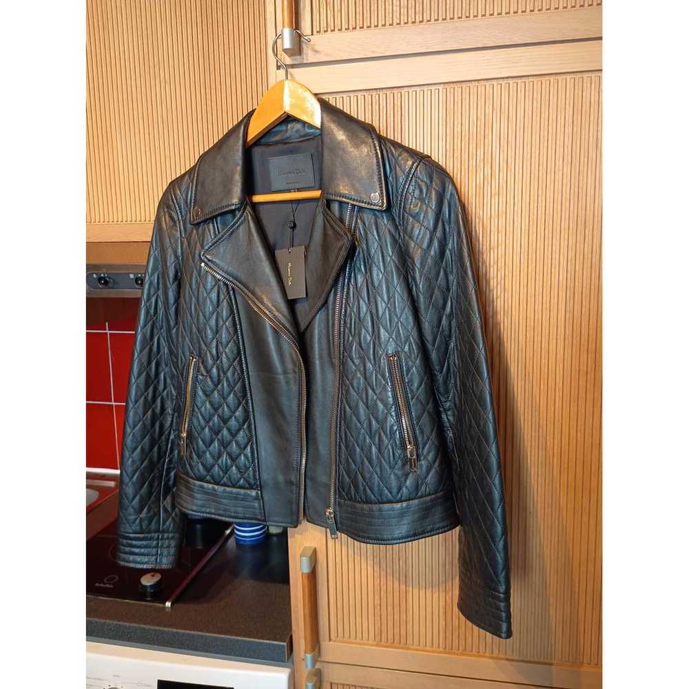 Massimo Dutti Leather biker jacket - image 4