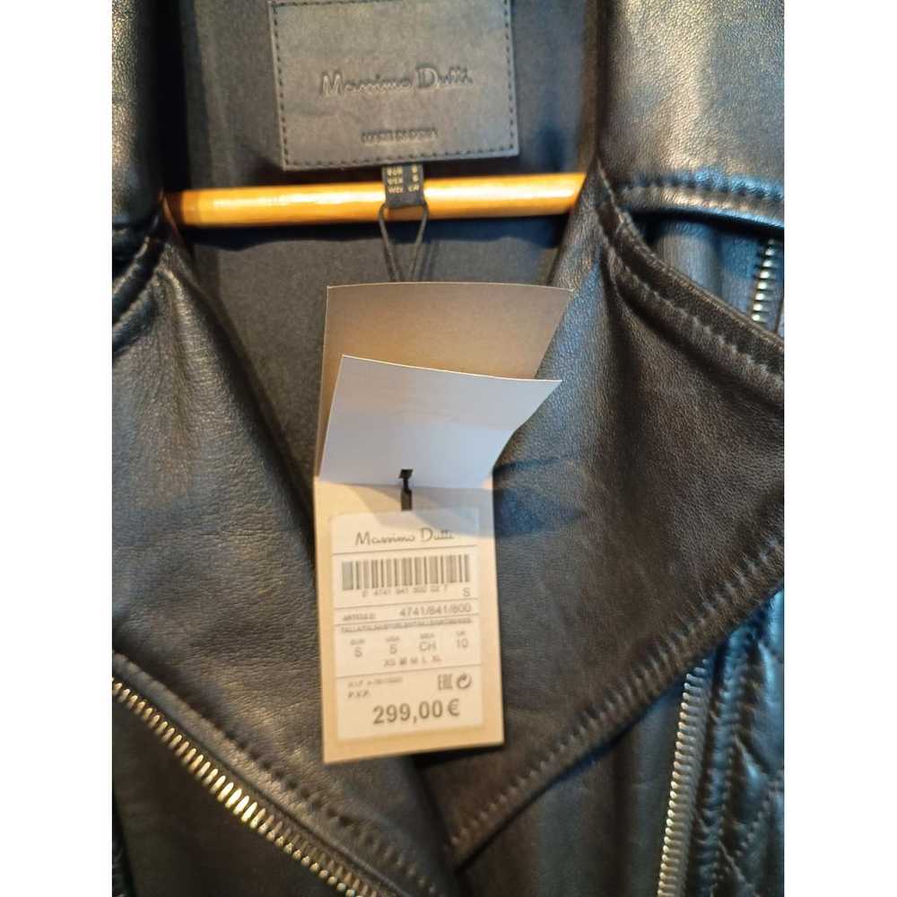 Massimo Dutti Leather biker jacket - image 5