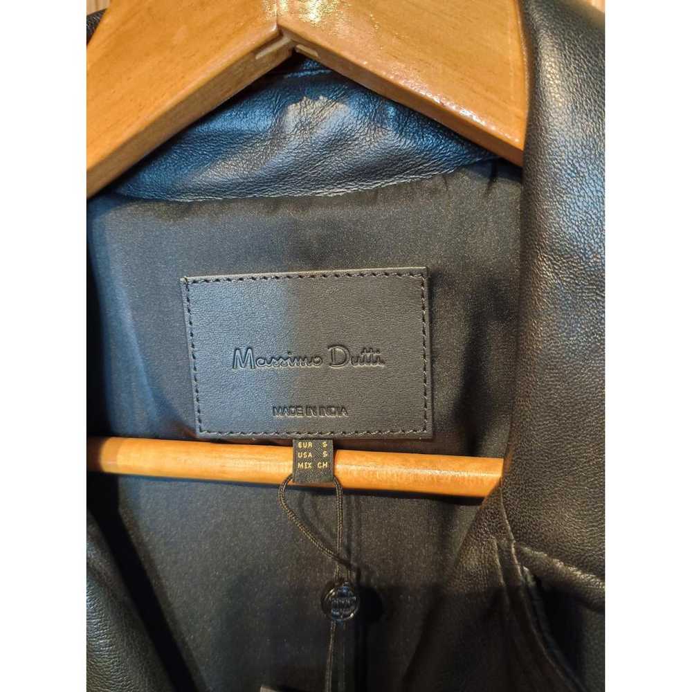 Massimo Dutti Leather biker jacket - image 6