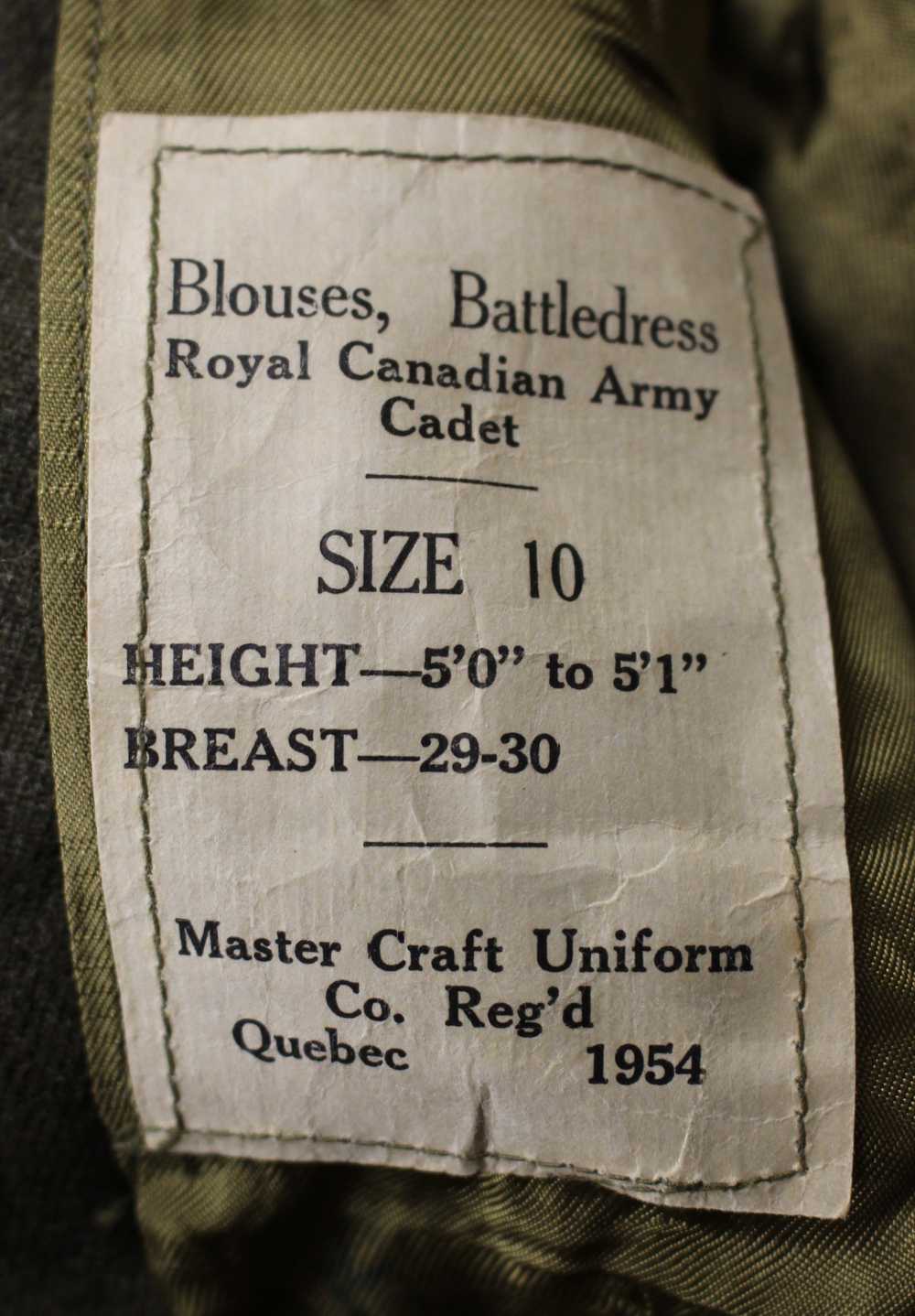 1950's Royal Canadian Army Cadet Battledress Jack… - image 1