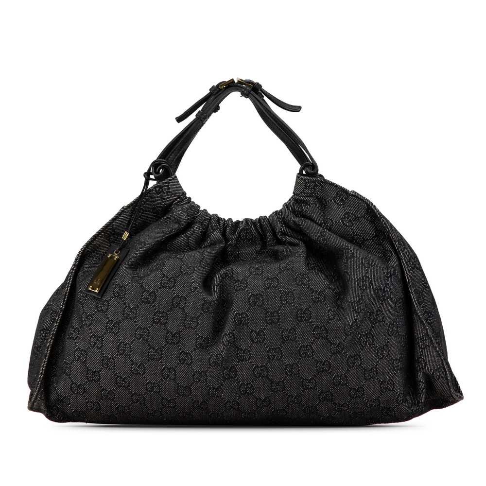 Black Gucci GG Denim Handbag - image 1