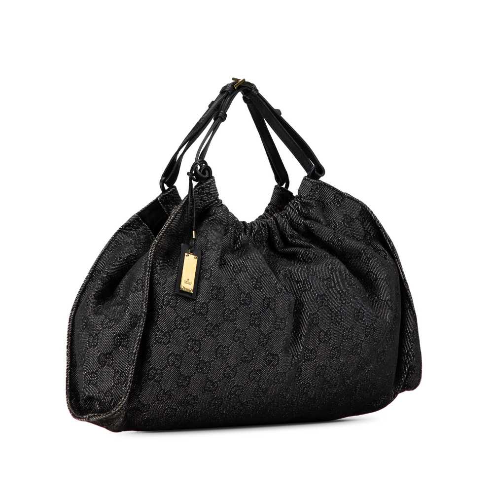 Black Gucci GG Denim Handbag - image 2