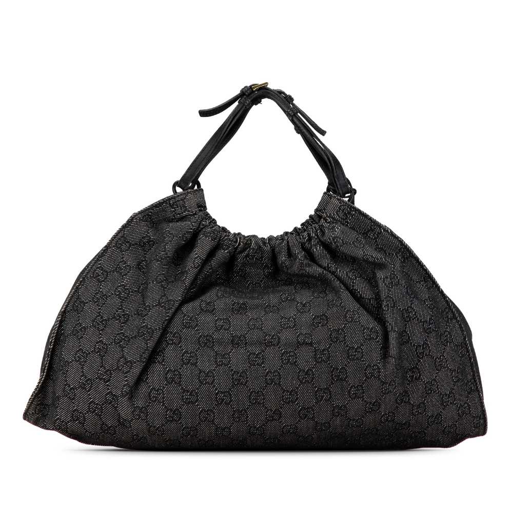 Black Gucci GG Denim Handbag - image 3