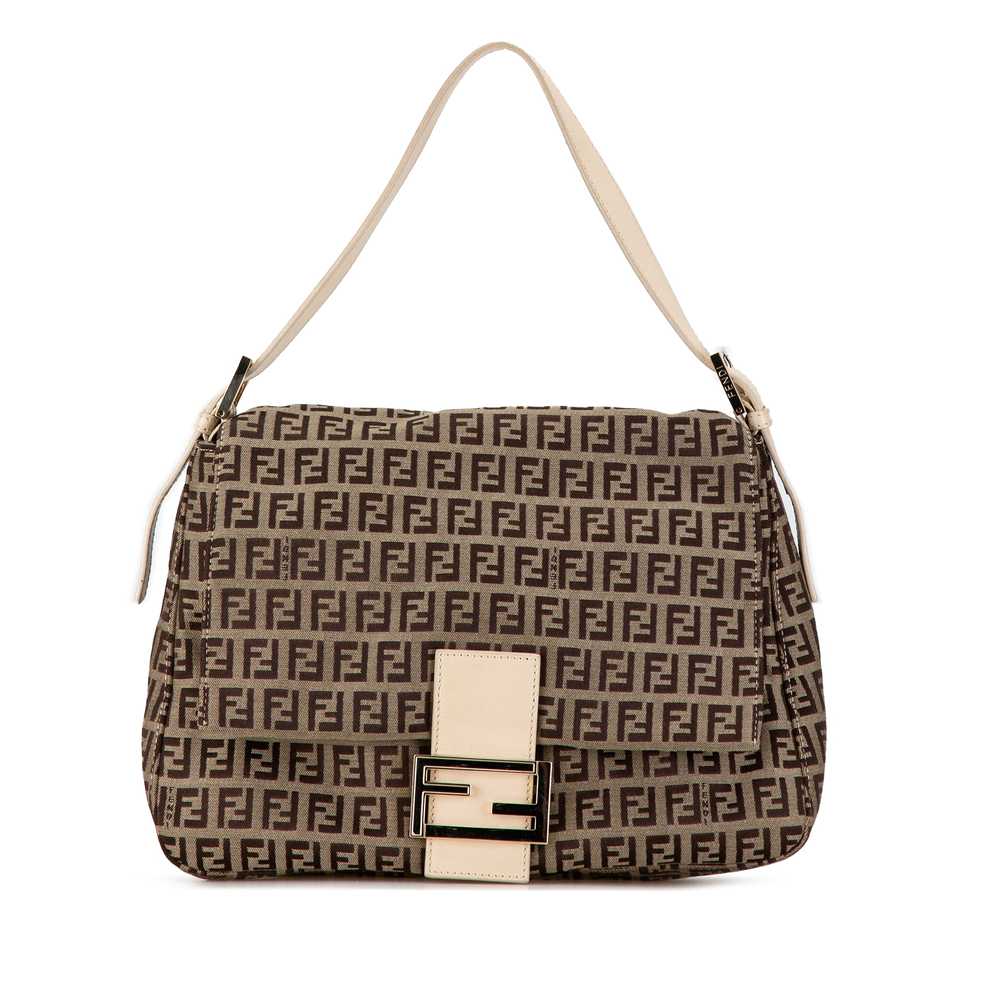 Brown Fendi Zucchino Canvas Mamma Forever Shoulde… - image 1