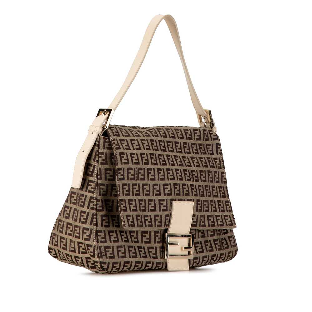 Brown Fendi Zucchino Canvas Mamma Forever Shoulde… - image 2