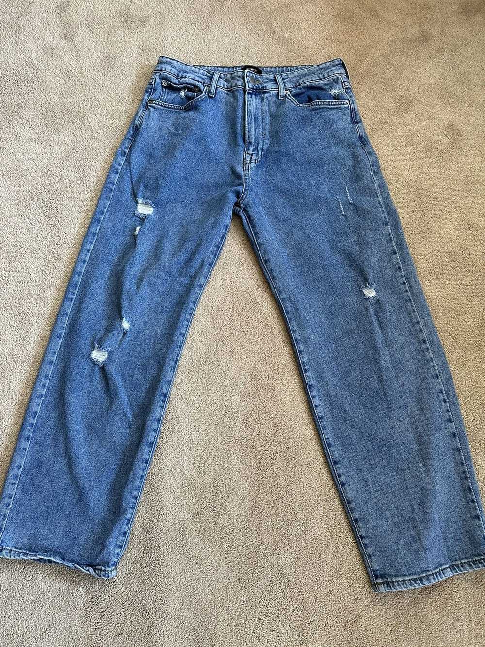 Forever 21 Blue Loose Straight Jeans - image 1