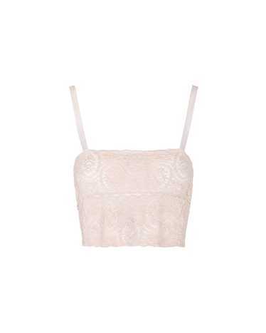 1910's Ecru Antique Lace Crop Bra Top - image 1