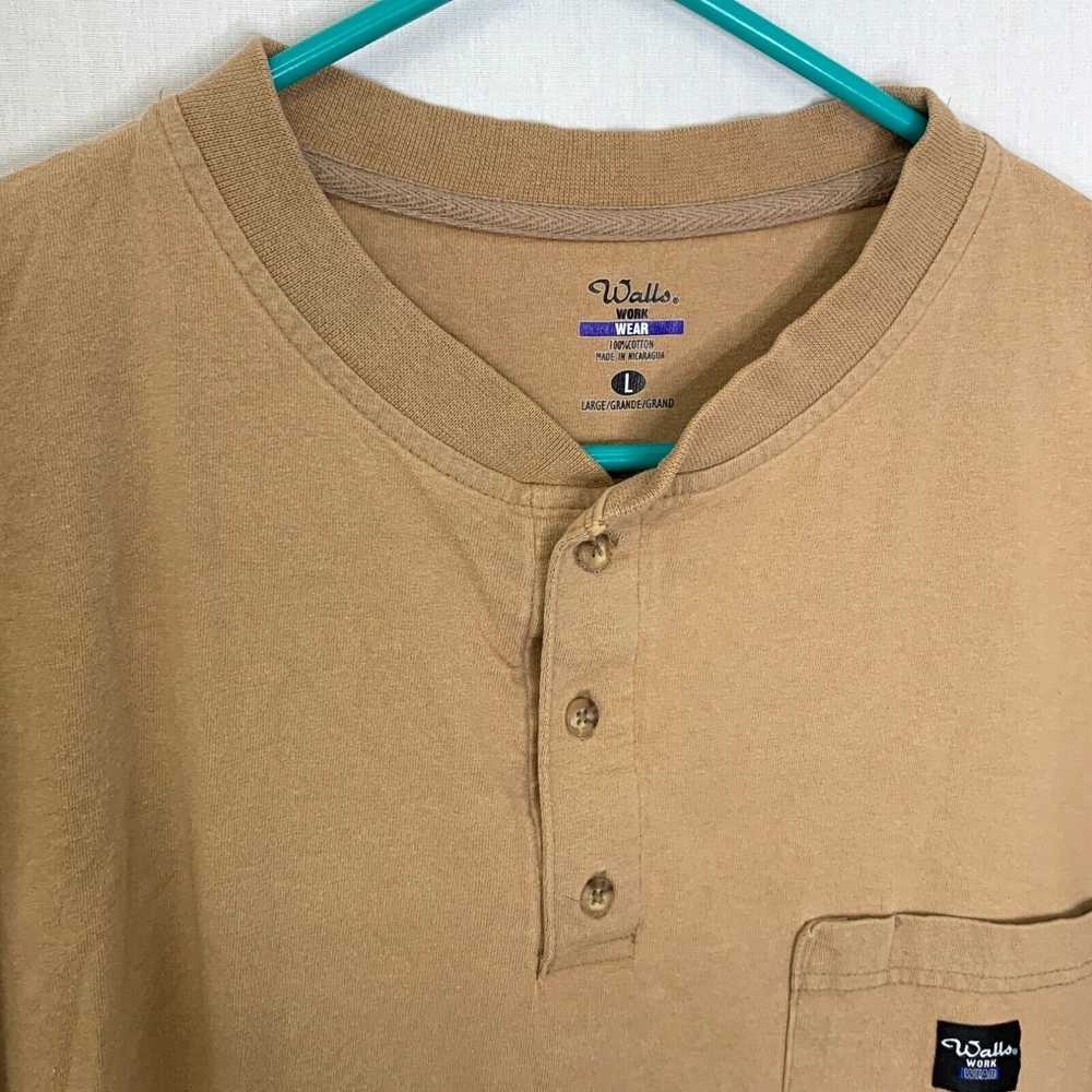 Vintage Walls Work Wear Mens Beige Cotton Short S… - image 3