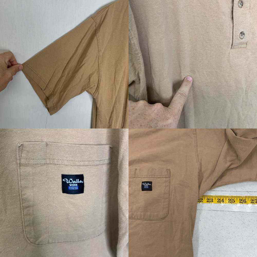 Vintage Walls Work Wear Mens Beige Cotton Short S… - image 4