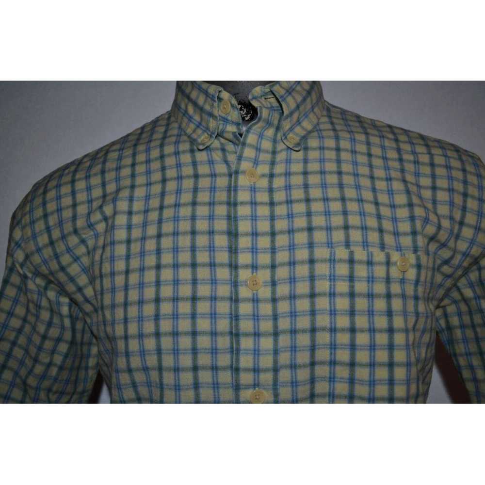 Orvis Classic Mens Blue Plaid Linen Cotton Blend … - image 6