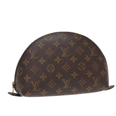 LOUIS VUITTON Monogram Trousse Demi Ronde Cosmetic