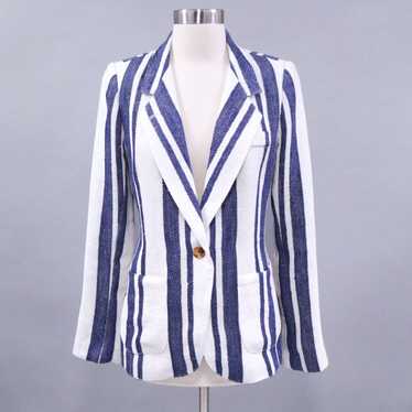 Smythe Smythe Blazer Jacket Linen Womens 6 Stripe… - image 1