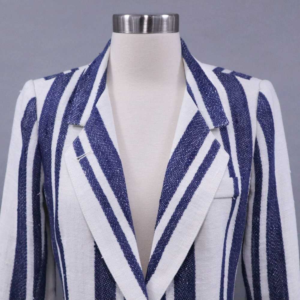 Smythe Smythe Blazer Jacket Linen Womens 6 Stripe… - image 2