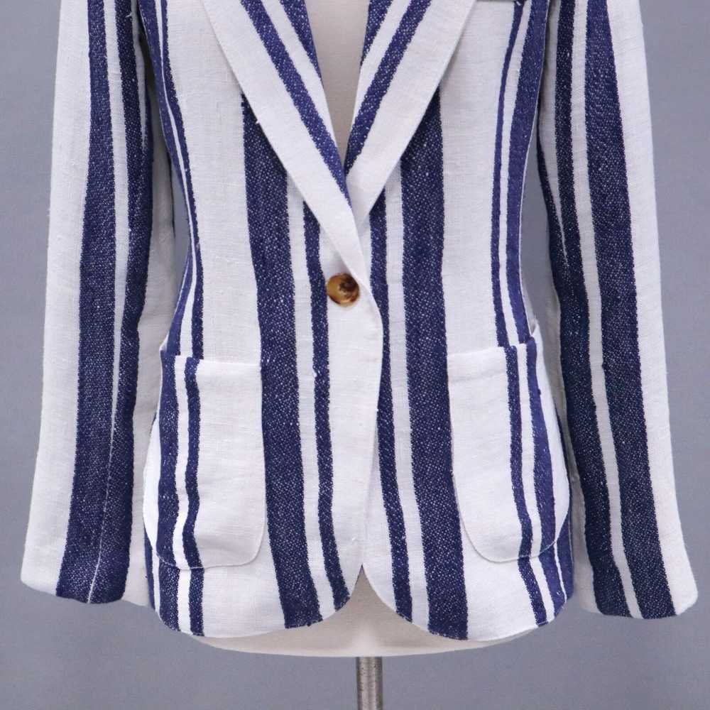 Smythe Smythe Blazer Jacket Linen Womens 6 Stripe… - image 3