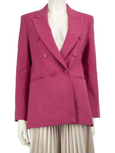 Maje Pink Double Breasted Wool Blazer