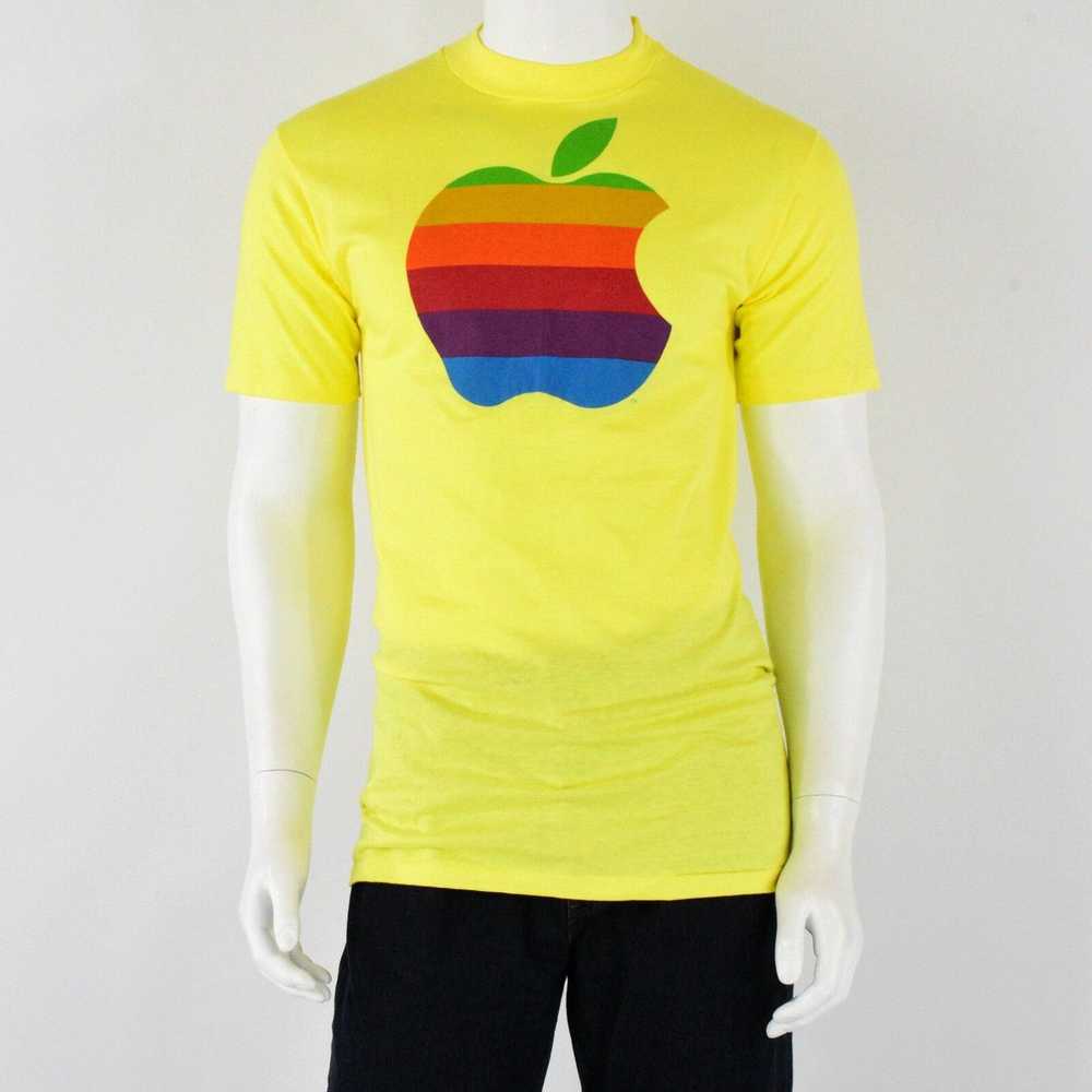 Apple 1980s Vintage Apple Rainbow T Shirt Super S… - image 2