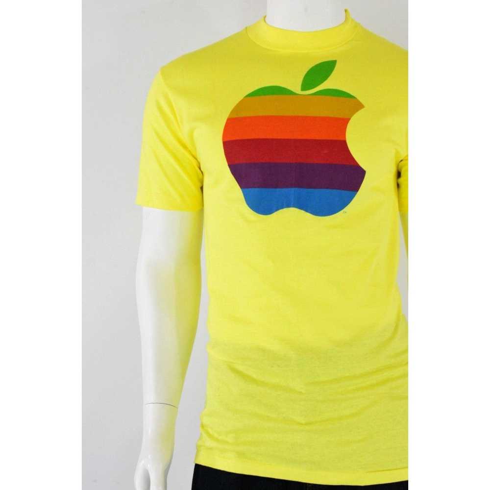 Apple 1980s Vintage Apple Rainbow T Shirt Super S… - image 3