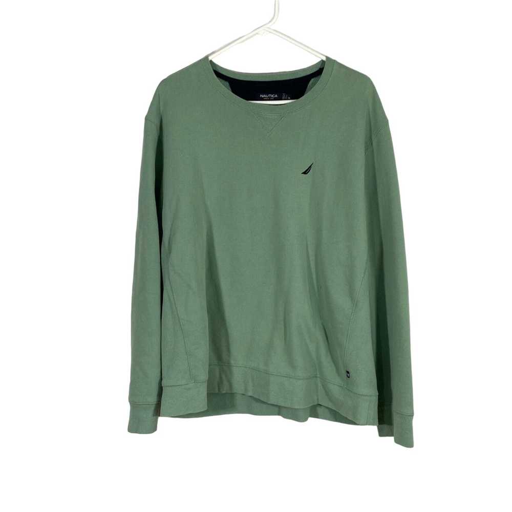 Nautica Nautica Mens Green Round Neck Long Sleeve… - image 1