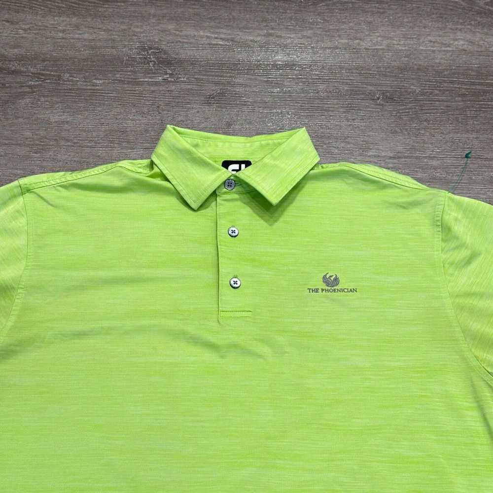 Footjoy FootJoy Polo Shirt Large Green Outdoor Pe… - image 2