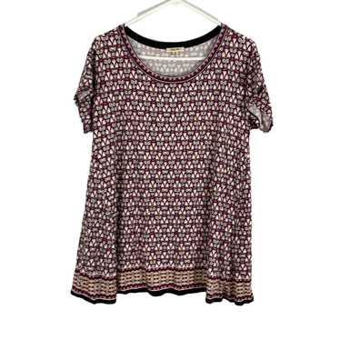 Pinko Womens Blouse Sophie Max Pink Floral Round N
