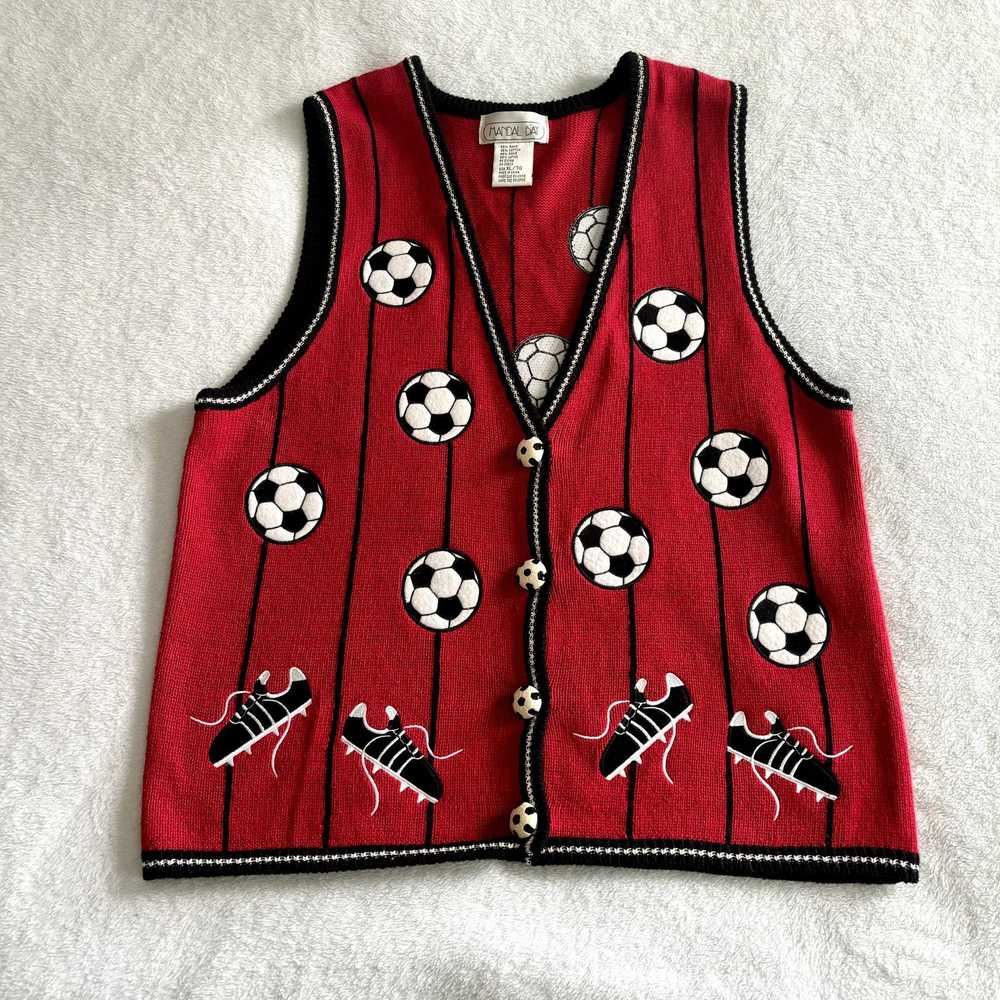 Vintage Mandal Bay Ladies Soccer Sweater Vest Nov… - image 7