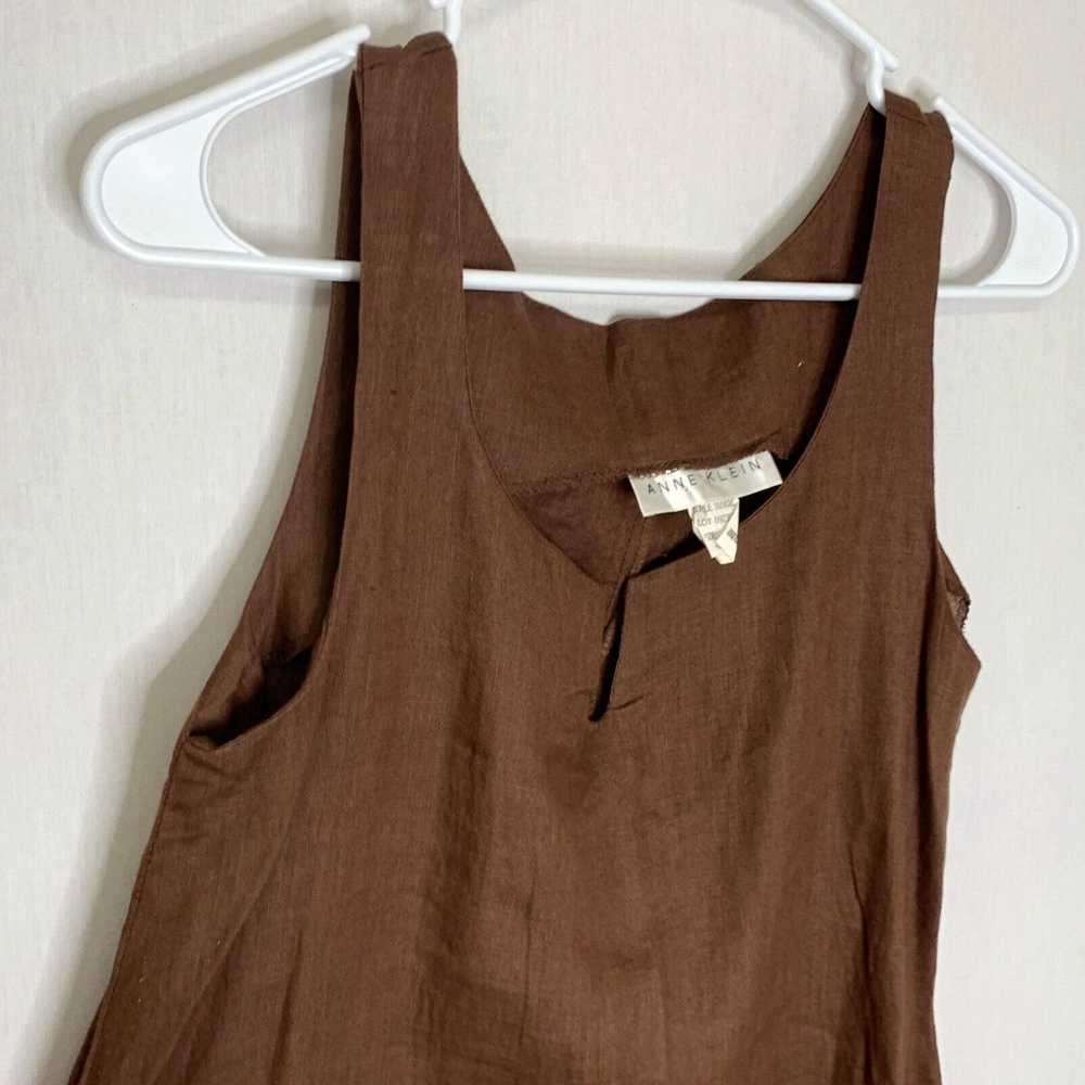 Anne Klein Anne Klein Womens Brown V-Neck Sleevel… - image 3