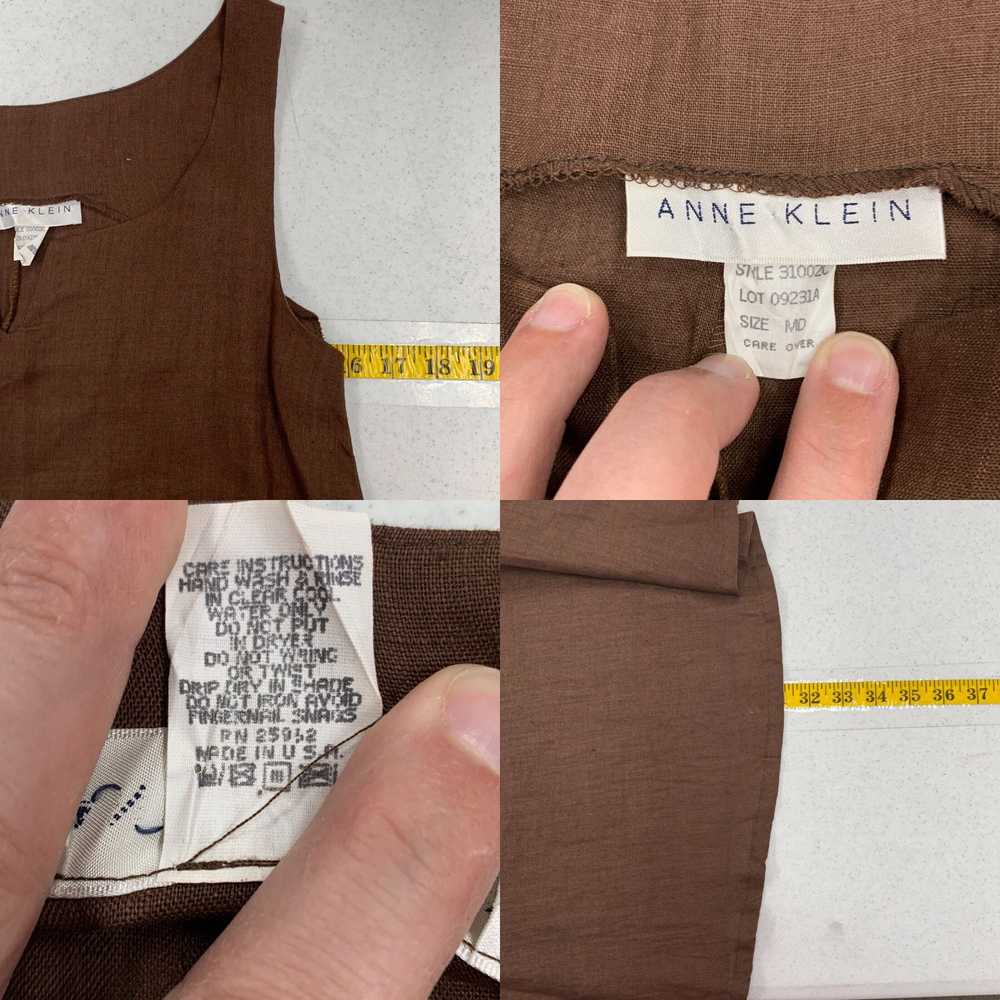 Anne Klein Anne Klein Womens Brown V-Neck Sleevel… - image 4