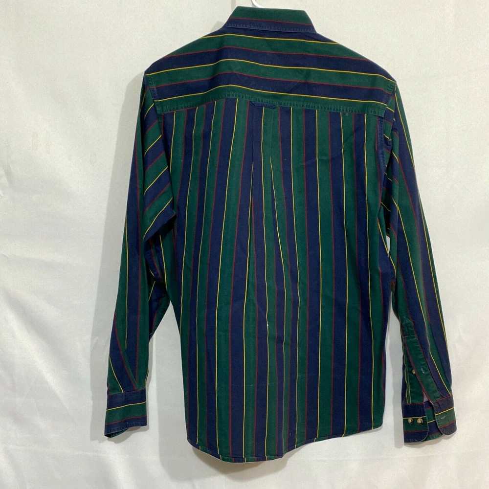 Vintage Gulf Traders Mens Green Striped Classic L… - image 2