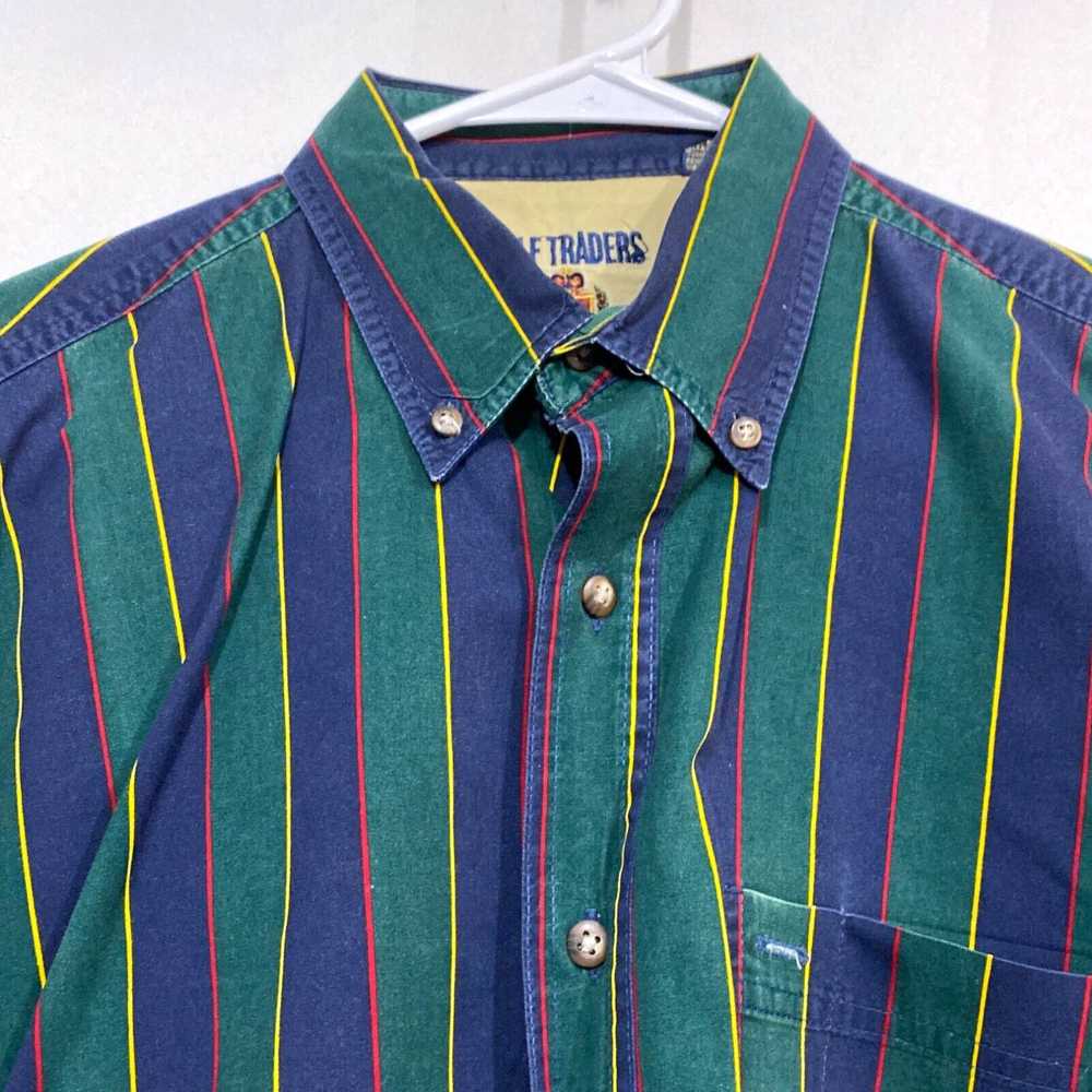 Vintage Gulf Traders Mens Green Striped Classic L… - image 3