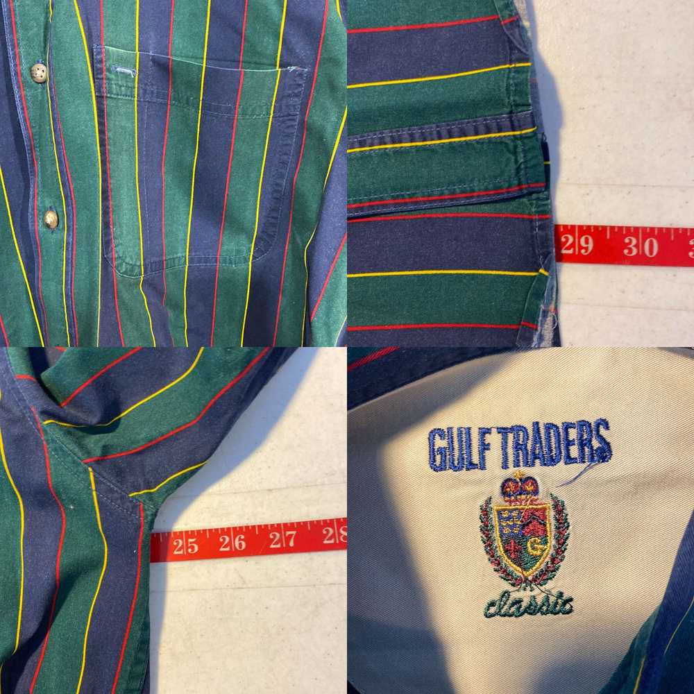 Vintage Gulf Traders Mens Green Striped Classic L… - image 4