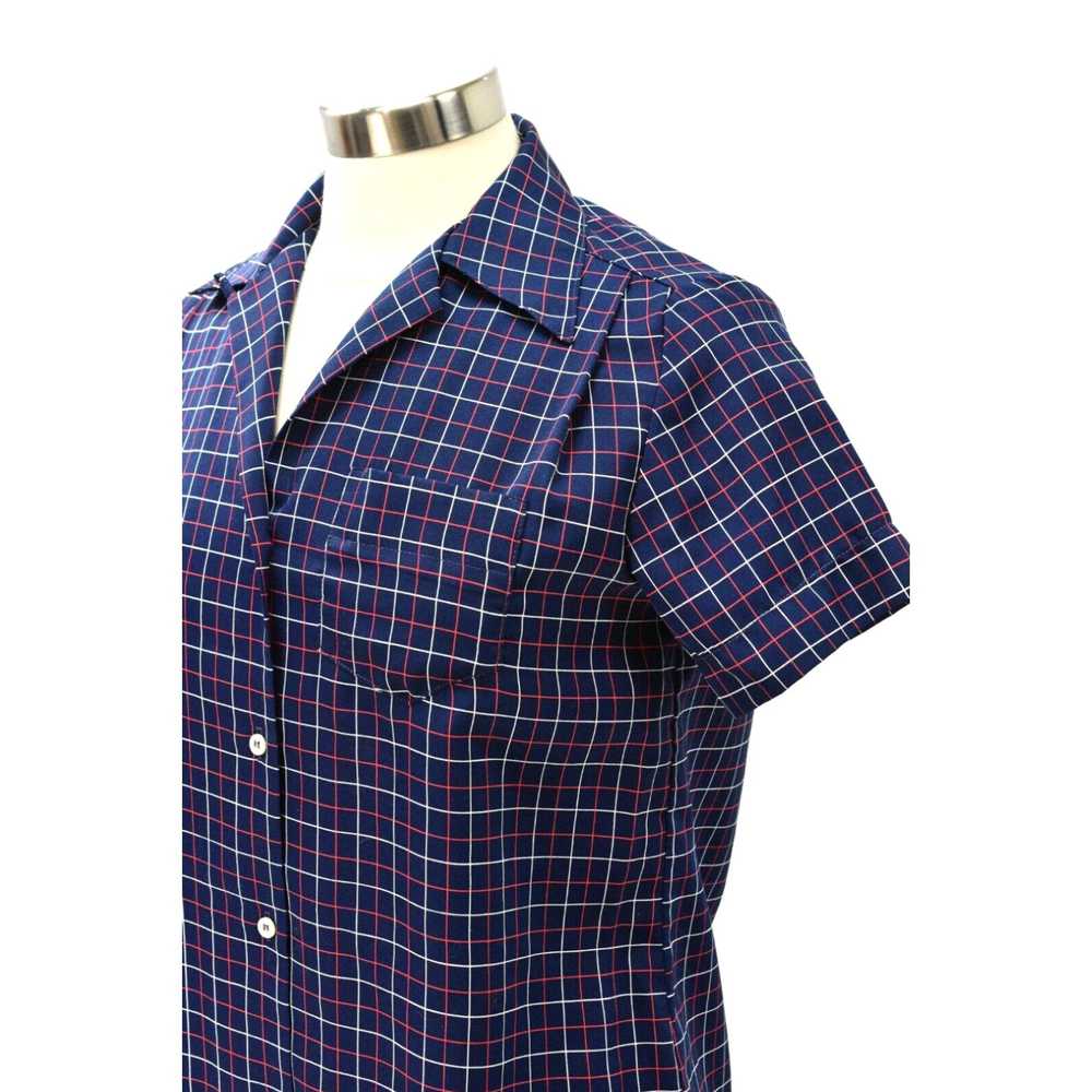 Evan Picone 70s Vintage Blue Plaid Evan Picone Bl… - image 2