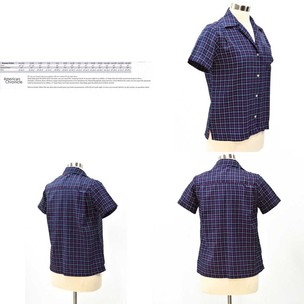 Evan Picone 70s Vintage Blue Plaid Evan Picone Bl… - image 3