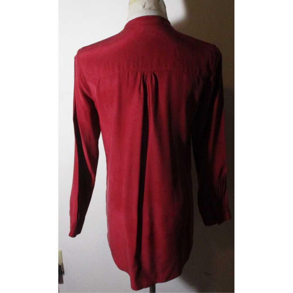 Vintage Women's J. JILL Burgundy 100% Silk Long S… - image 5