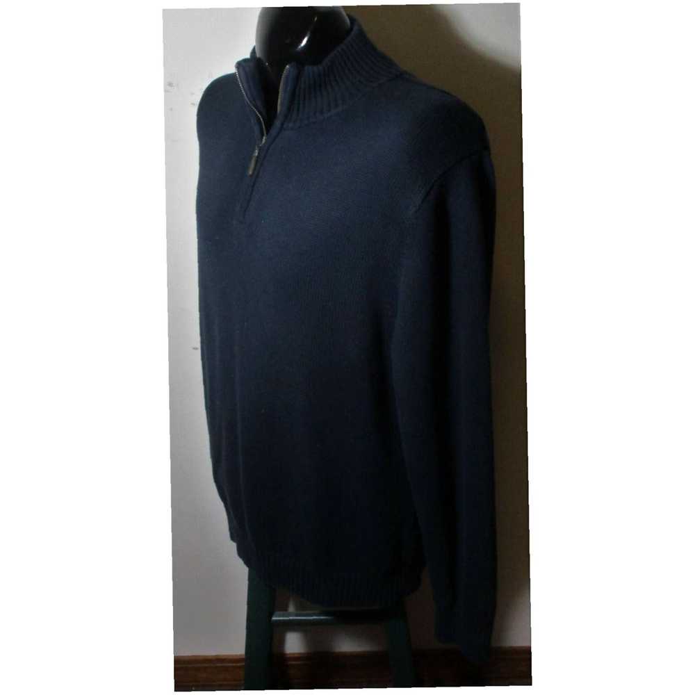 Vintage Men's L.L. BEAN Navy Blue Long Sleeve 1/2… - image 4