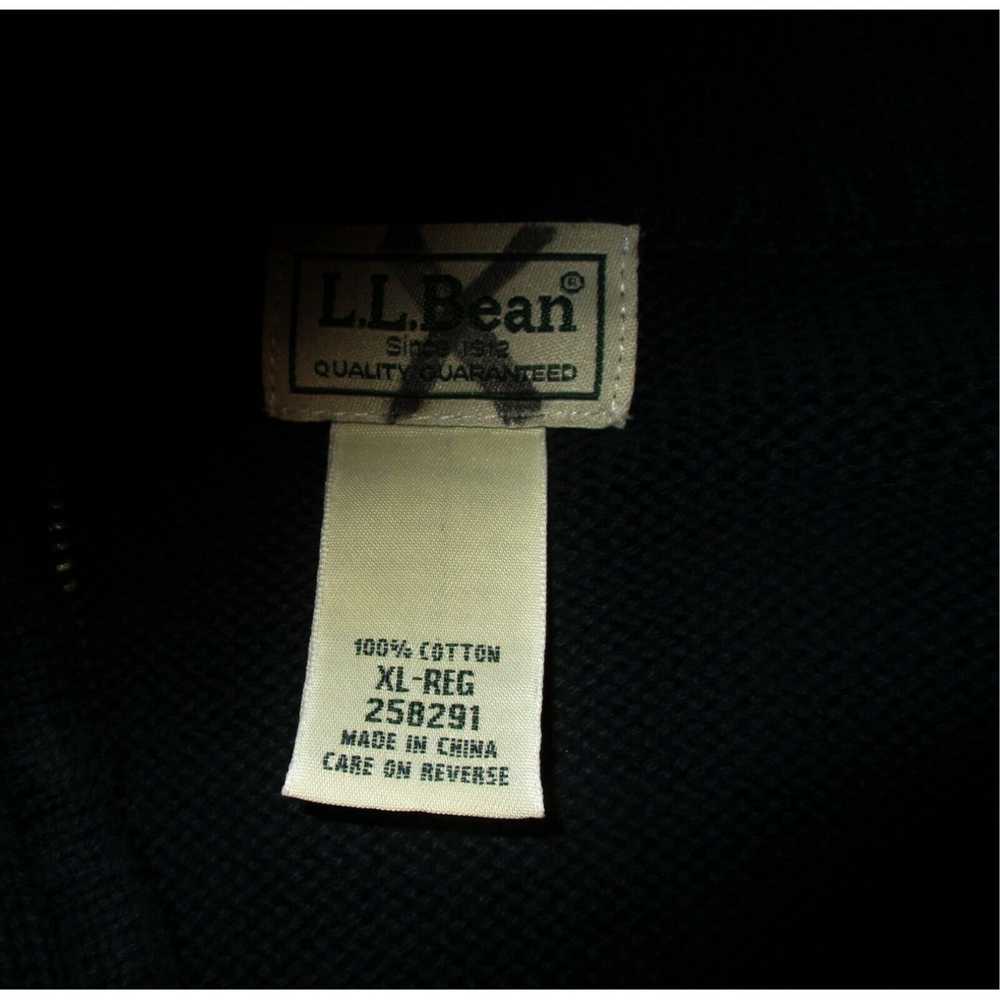 Vintage Men's L.L. BEAN Navy Blue Long Sleeve 1/2… - image 6