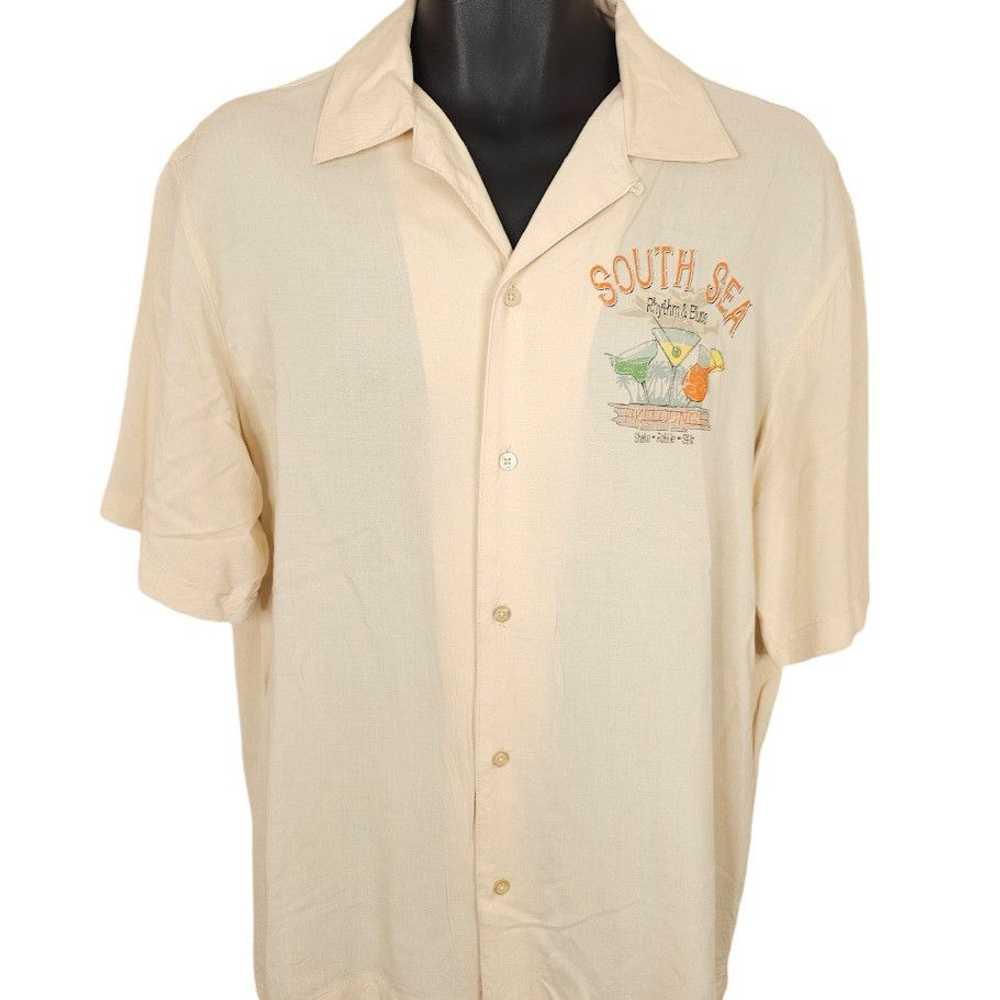 Puritan Tiki Lounge Camp Shirt Mens Size Medium B… - image 2