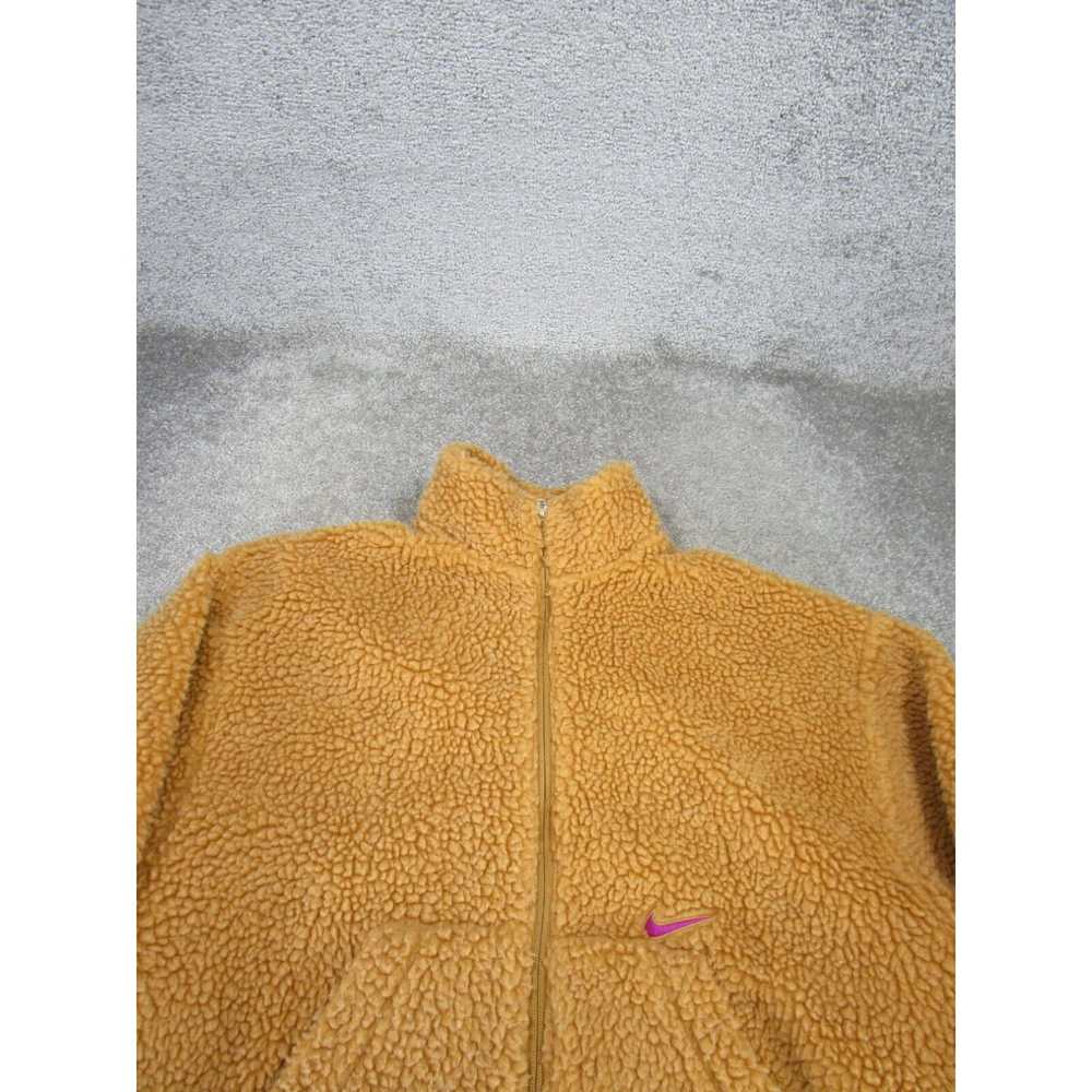 Nike Nike Jacket Womens Xl Tan Sherpa Mock Neck O… - image 2