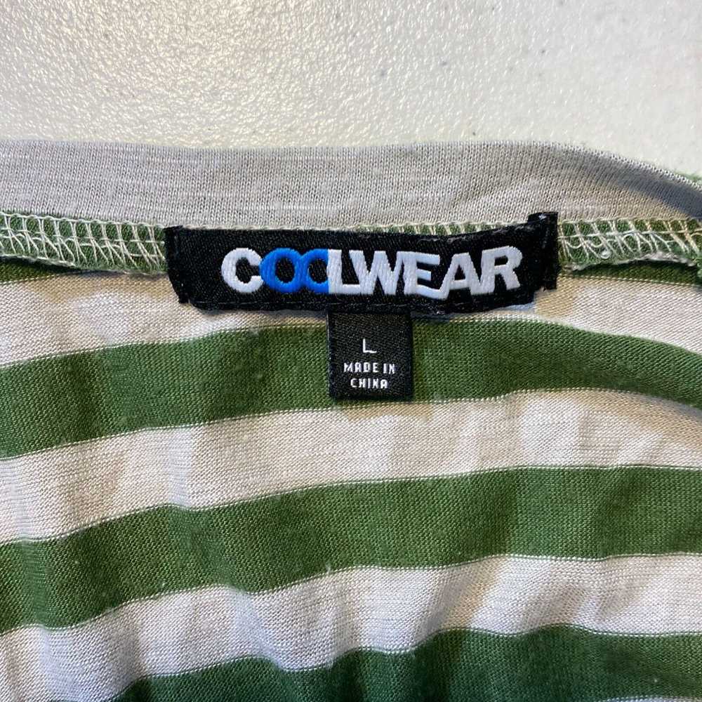 Vintage Coolwear Womens Green Striped Three Quart… - image 5